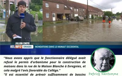 Inondations à Evregnies : Nous appelons à des mesures préventives !